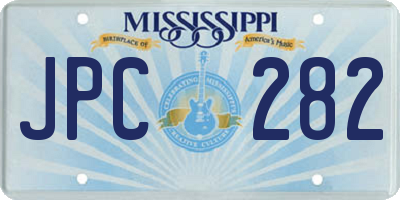 MS license plate JPC282