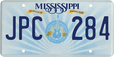MS license plate JPC284