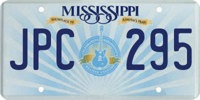 MS license plate JPC295