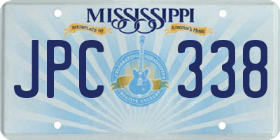 MS license plate JPC338