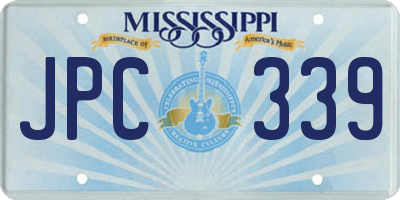 MS license plate JPC339