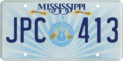 MS license plate JPC413