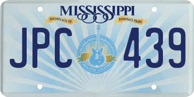 MS license plate JPC439