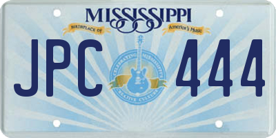 MS license plate JPC444
