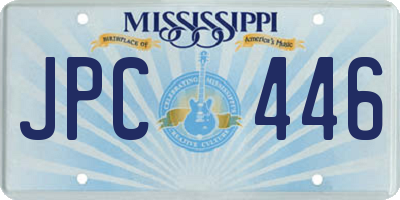 MS license plate JPC446