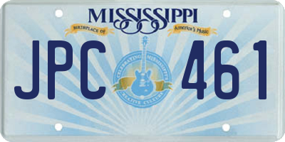 MS license plate JPC461