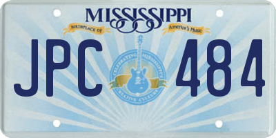 MS license plate JPC484