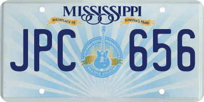 MS license plate JPC656