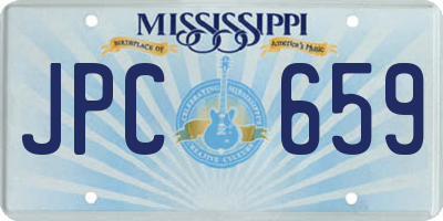 MS license plate JPC659
