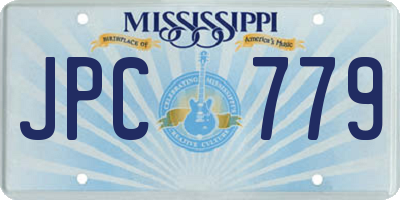 MS license plate JPC779