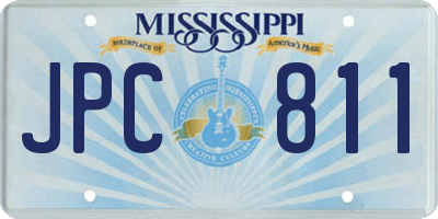 MS license plate JPC811