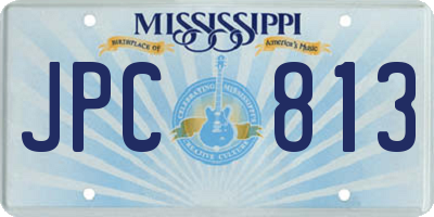 MS license plate JPC813