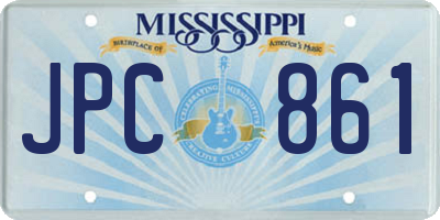 MS license plate JPC861