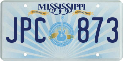 MS license plate JPC873
