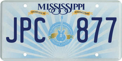 MS license plate JPC877