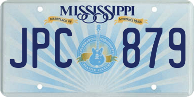 MS license plate JPC879