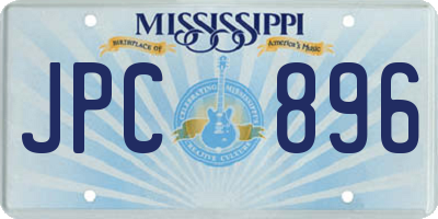 MS license plate JPC896