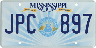 MS license plate JPC897