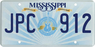 MS license plate JPC912