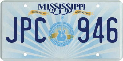MS license plate JPC946