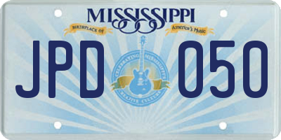 MS license plate JPD050