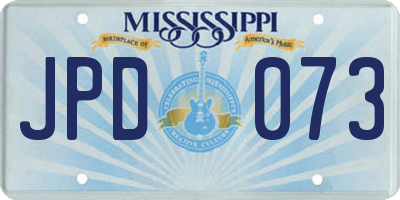 MS license plate JPD073