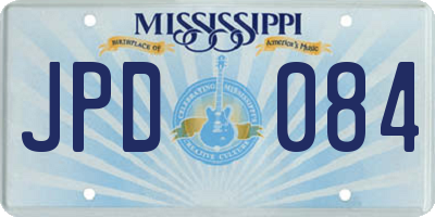 MS license plate JPD084