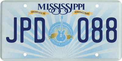 MS license plate JPD088