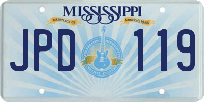 MS license plate JPD119