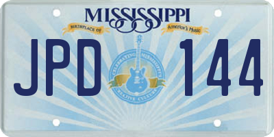 MS license plate JPD144