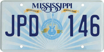 MS license plate JPD146