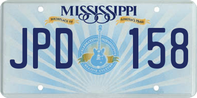 MS license plate JPD158