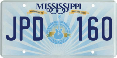 MS license plate JPD160