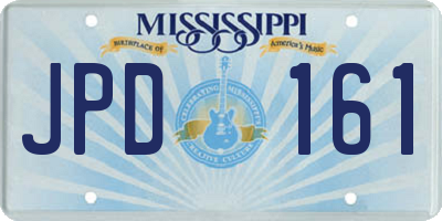 MS license plate JPD161