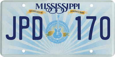 MS license plate JPD170