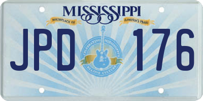 MS license plate JPD176