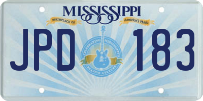 MS license plate JPD183