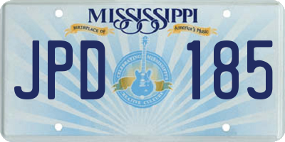 MS license plate JPD185