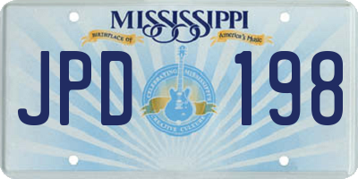 MS license plate JPD198