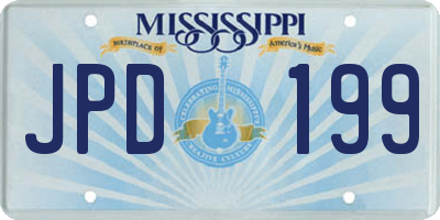 MS license plate JPD199