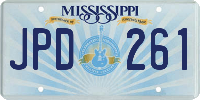 MS license plate JPD261