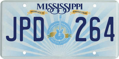 MS license plate JPD264