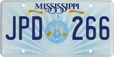 MS license plate JPD266