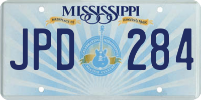 MS license plate JPD284