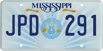 MS license plate JPD291
