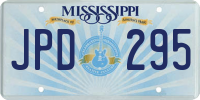 MS license plate JPD295