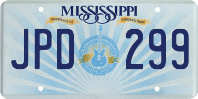 MS license plate JPD299