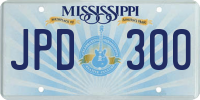 MS license plate JPD300