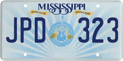 MS license plate JPD323