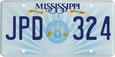 MS license plate JPD324